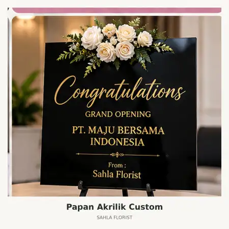 Papan Bunga Akrilik Mayangan